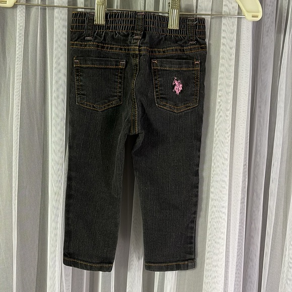 Toddler U.S Polo Assn., black, girl jeans! - Picture 2 of 3